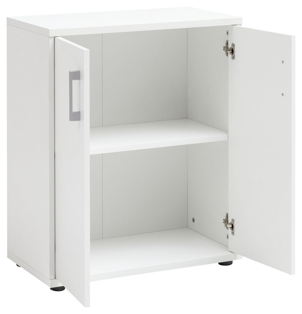 Aktenschrank Serie Weiß B: 65,1 cm - Weiß, Basics, Holzwerkstoff (65,1/77,3/34,5cm) - MID.YOU