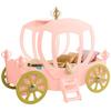 Kinderbett Prinzessin Kutsche Rosa - Pink/Weiß, LIFESTYLE, Holz/Holzwerkstoff (90/180cm) - Livetastic