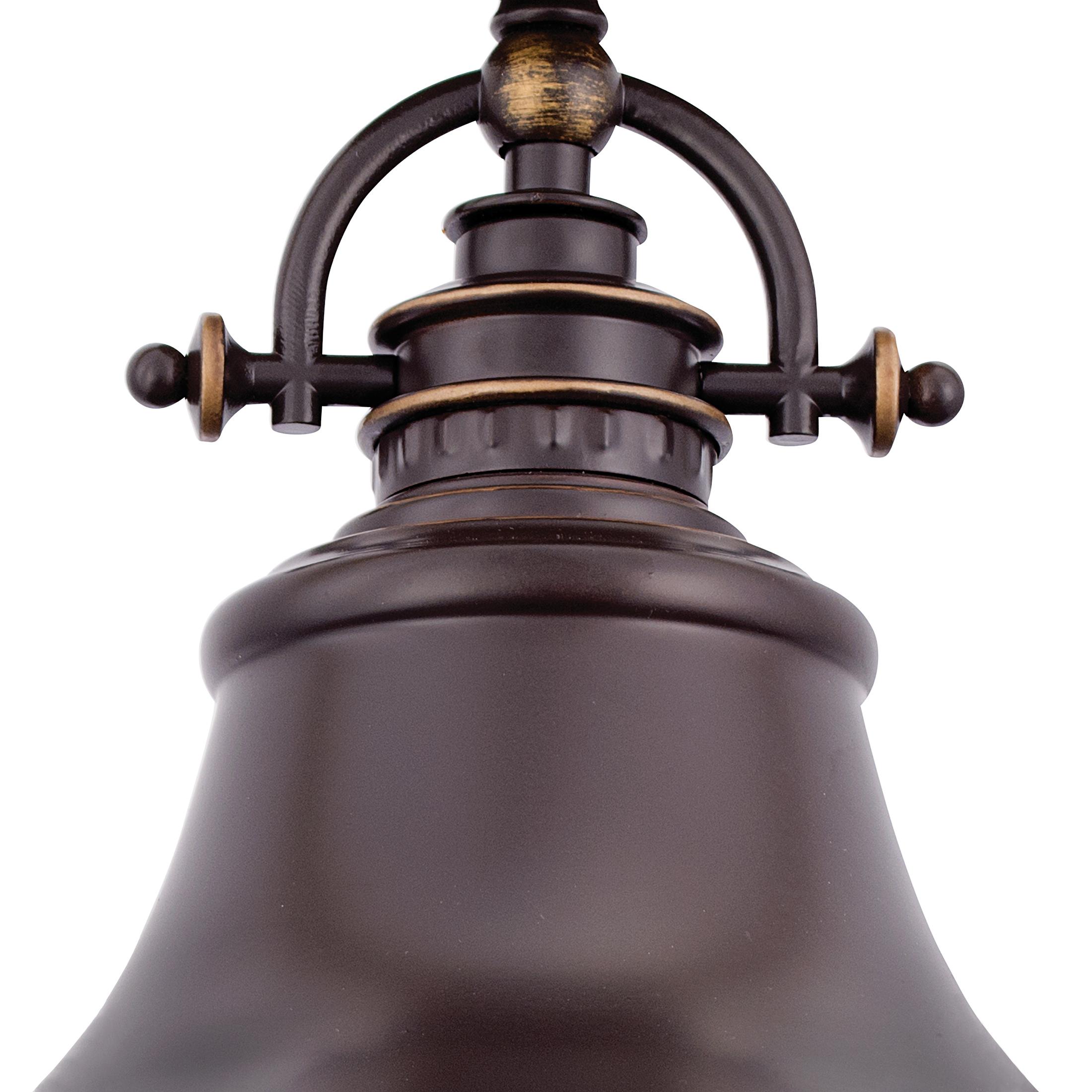 Hängeleuchte Emery H: 37,7 cm 1-Flammig Bronzefarben - Bronzefarben, Design, Glas/Metall (28.4/37.7cm) - Elstead Lighting