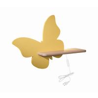 Kinderwandleuchte Butterfly - Goldfarben, Basics, Holz/Holzwerkstoff (40/12/29.5cm)