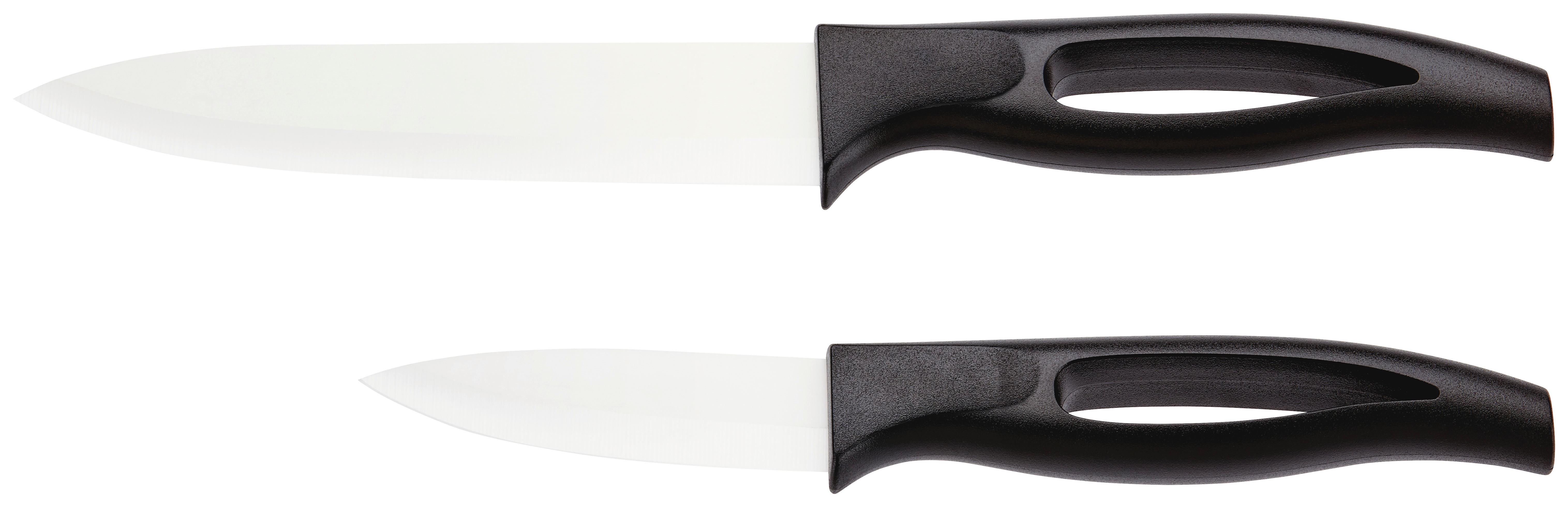 KERAMIKMESSERSET ENDRIK - Schwarz/Weiß, MODERN, Keramik - Luca Bessoni