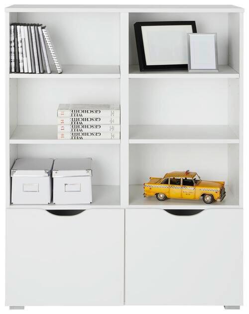 Regálový Diel White, biela, 93 cm, 119 cm, 42 cm