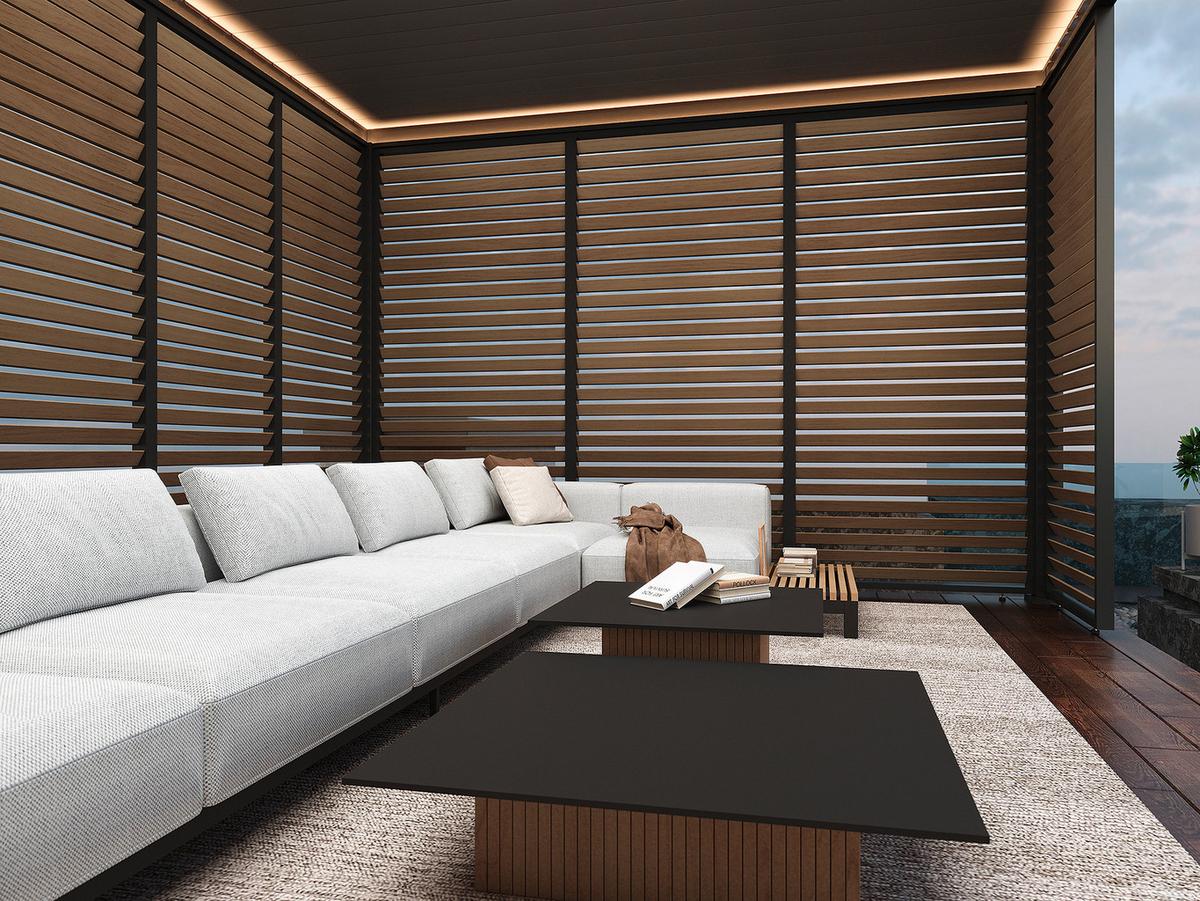 Pergola-seitenteil 123x10 Cm Naturfarben - Naturfarben, Basics, Metall (123/255/10cm) - WEIDE