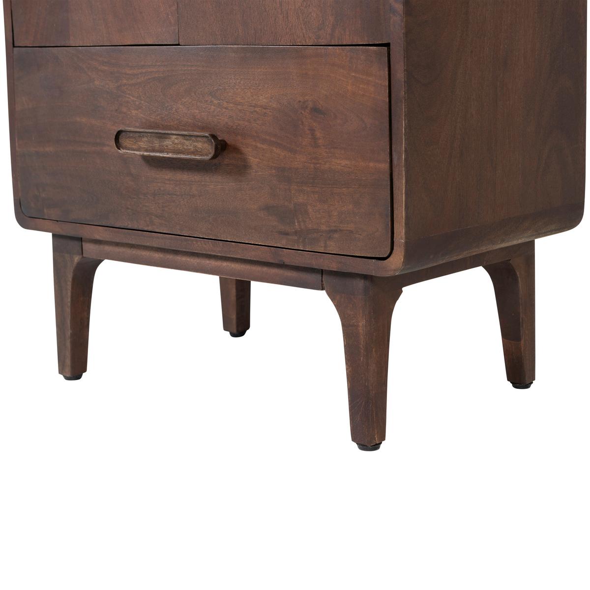 Mehrzweckschrank Liya Dunkelbraun B: 60 cm - Dunkelbraun, Design, Holz (60/200/35cm) - Livetastic