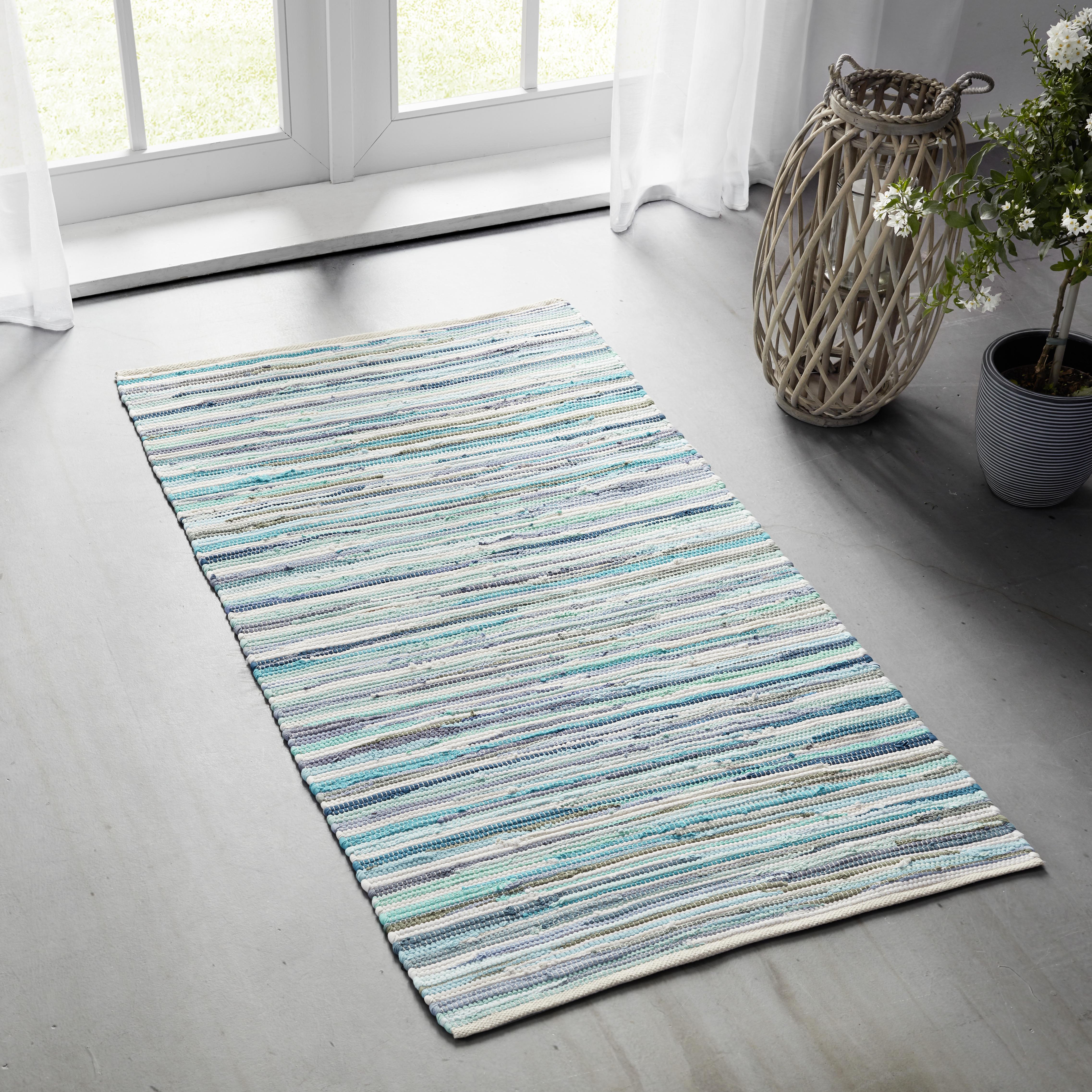 Ručné Tkaný Koberec Verona 2, 80/150cm, Modrá - modrá, Basics, textil (80/150cm) - Modern Living