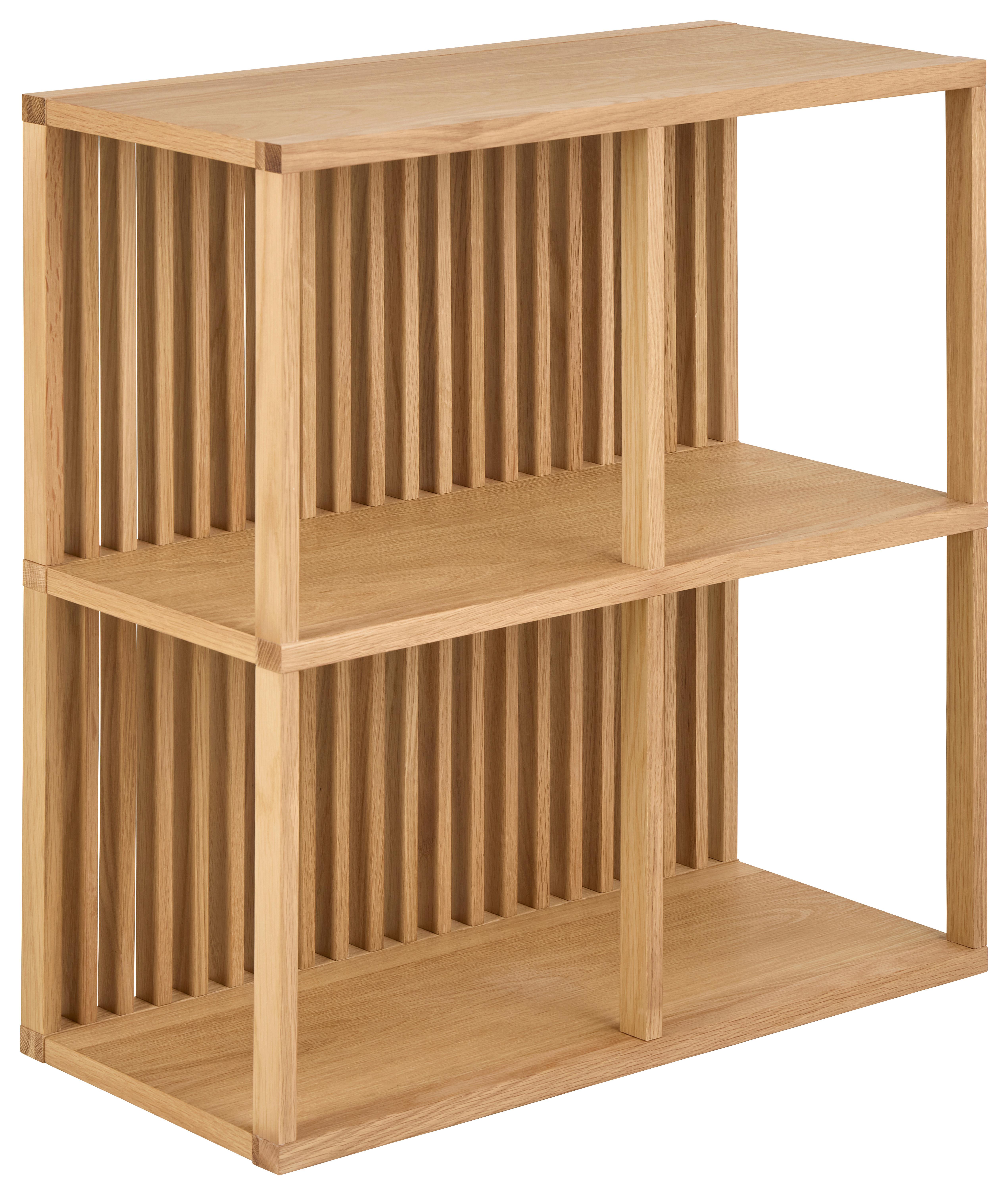 NÁSTENNÝ REGÁL WELLINGTON - farba duba, Design, kompozitné drevo (67/69/31cm) - MID.YOU