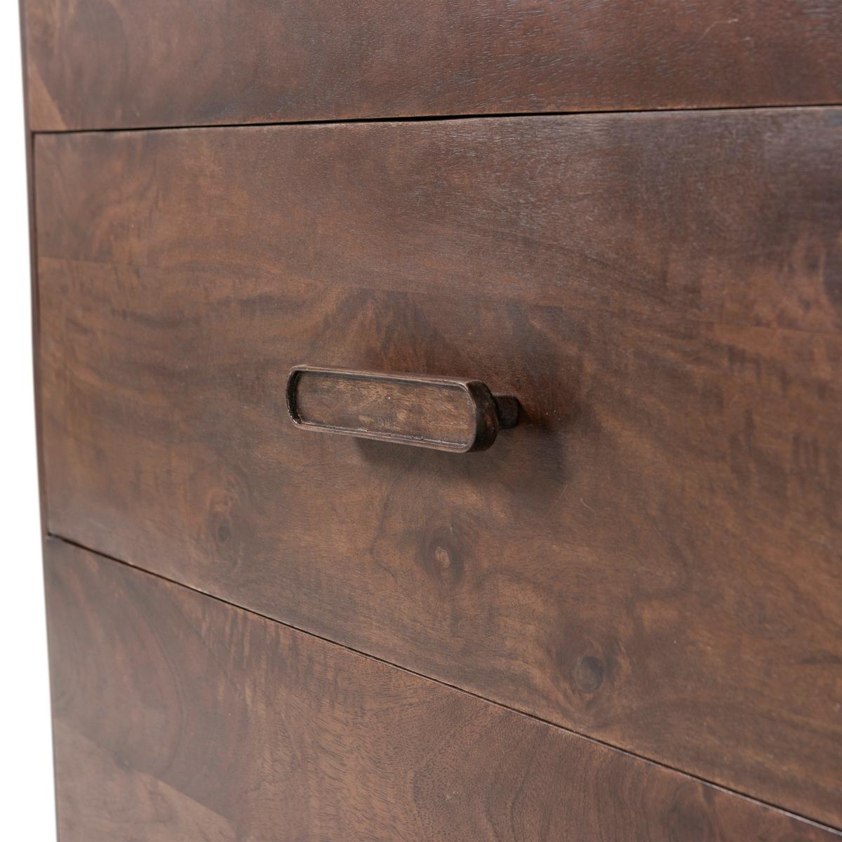 Kommode Liya Dunkelbraun B: 90 Cm - Dunkelbraun, Design, Holz (90/90/50cm) - Livetastic