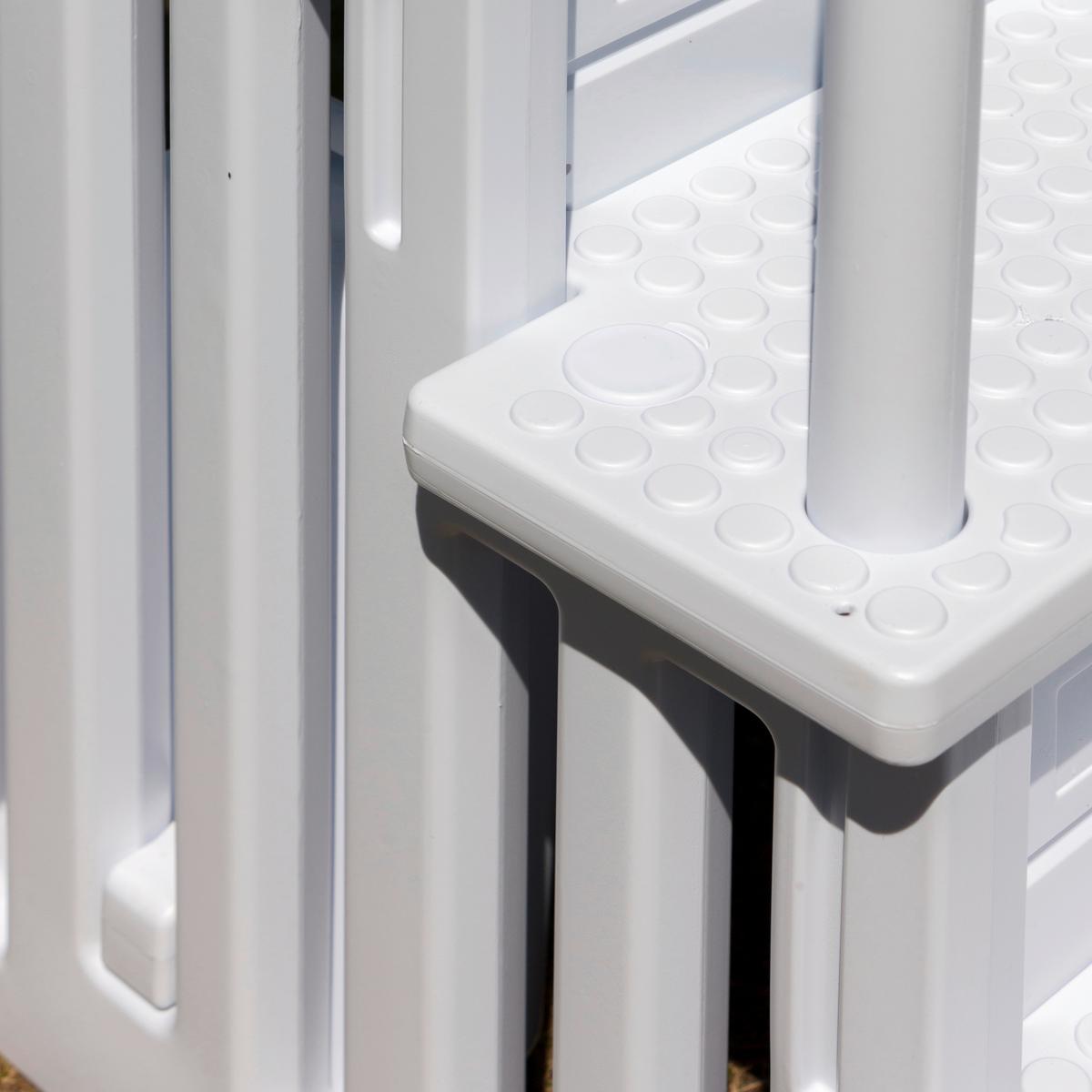 Poolleiter Leiter - Weiß, KONVENTIONELL, Kunststoff (92/206/80cm) - Gre