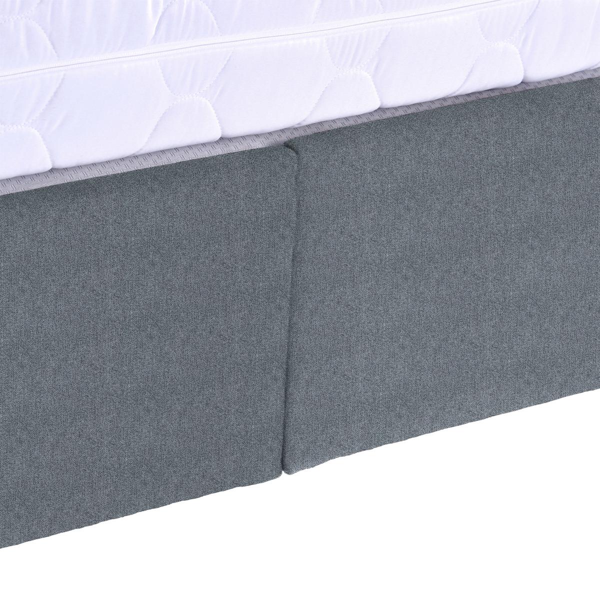 Polsterbett Mit Bettkasten 160x200 Bellagio Grau - Buchefarben/Weiß, KONVENTIONELL, Holz/Textil (160/200cm)