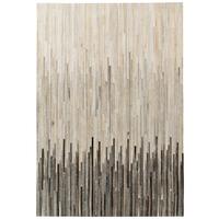 Lederteppich Ravi 300 - Creme/Schwarz, KONVENTIONELL, Leder (120/170cm)