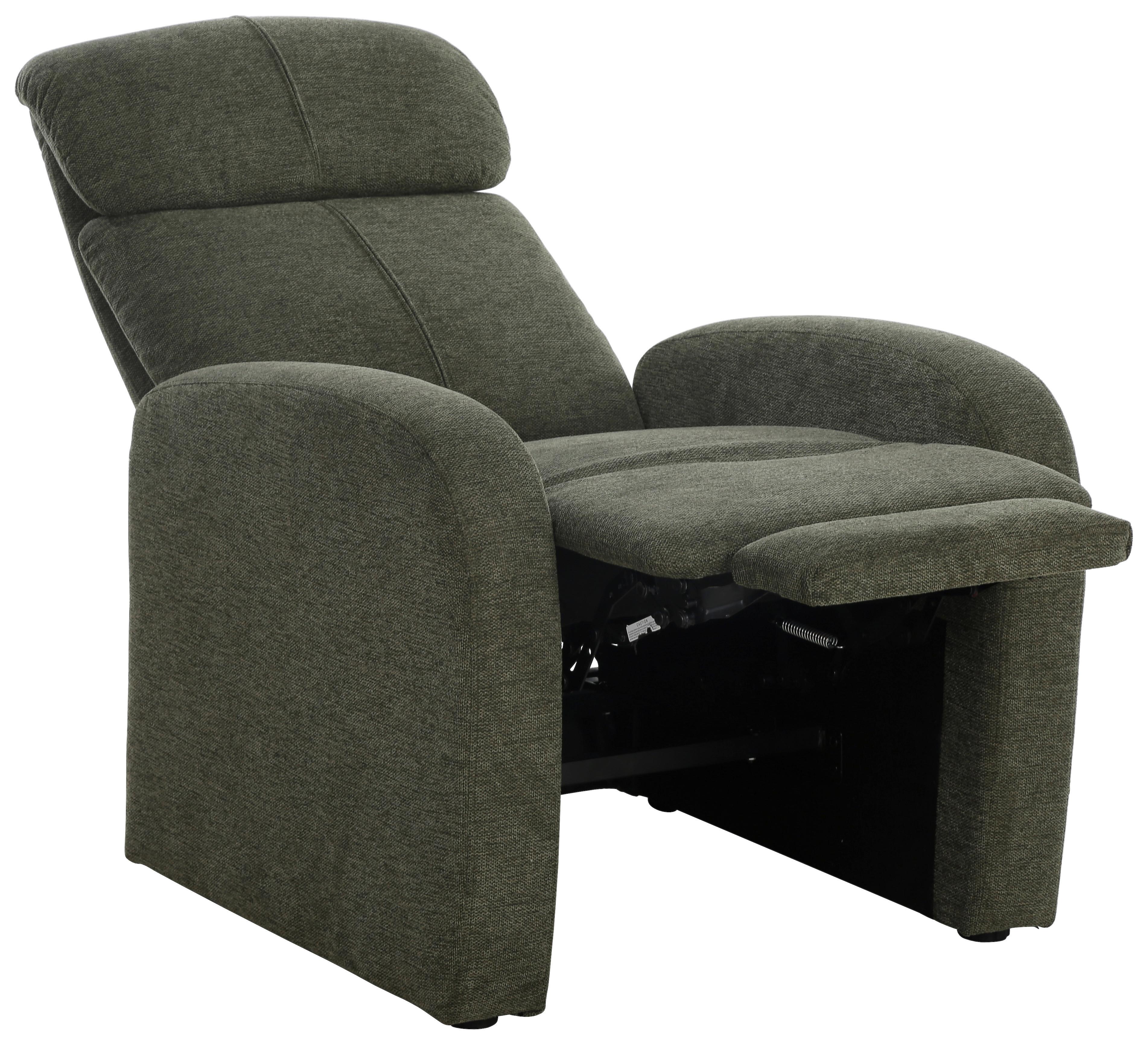 Relaxační křeslo zelené KORFU - zelená, Moderní, kov/dřevo (73.5/104/90cm) - Based