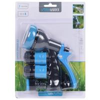 Szórófejszett 4 Részes - fekete/kék, műanyag (18/7/28cm)