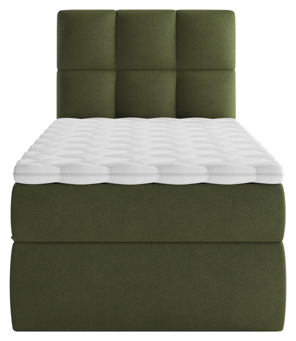 Boxbett Polly - Dunkelgrün/Schwarz, MODERN, Holz/Holzwerkstoff (90/200cm) - MID.YOU