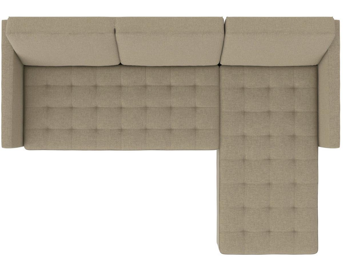 Ecksofa Palermo Cappuccino, mit Stauraum - Schwarz/Cappuccino, Basics, Textil (213/154cm) - Livetastic