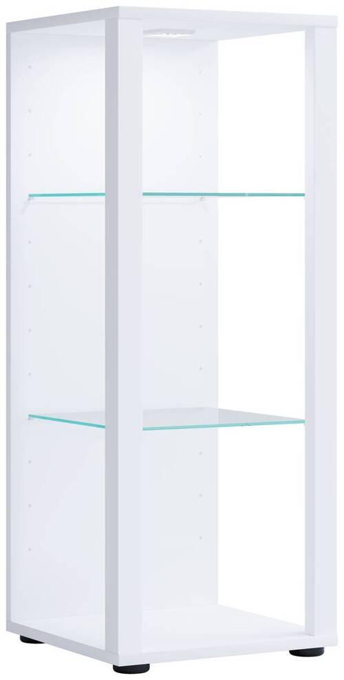 Vitrine Glasol M B: 35 cm Weiß - Schwarz/Weiß, MODERN, Glas/Holzwerkstoff (35/90/35cm) - MID.YOU