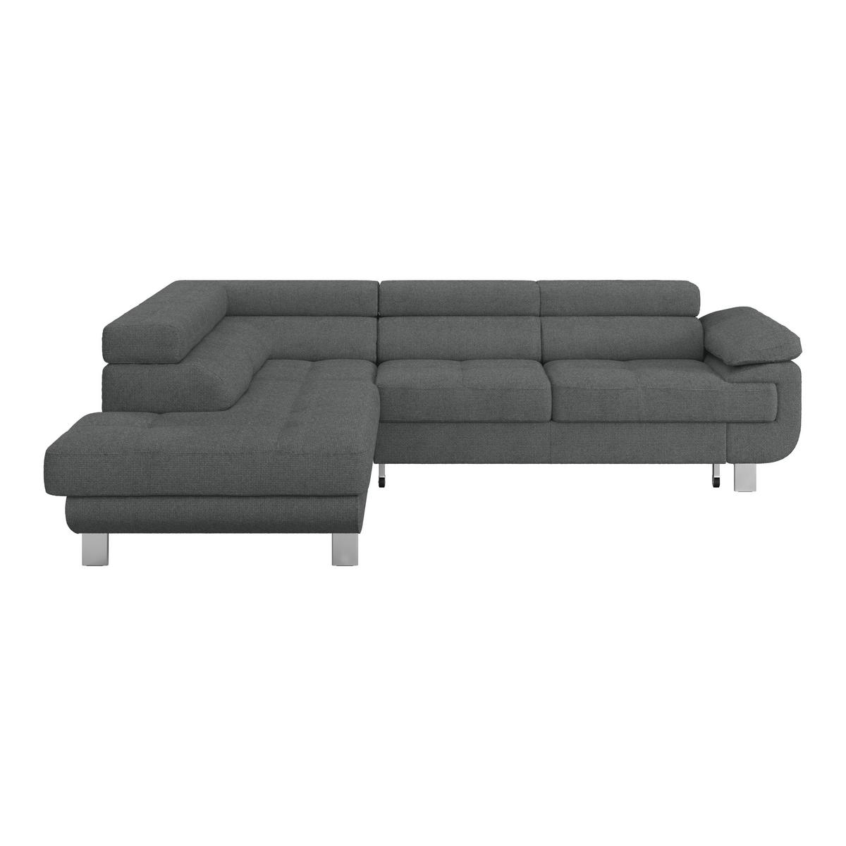 Ecksofa mit Schlaffunktion & Bettkasten Savona Anthrazit - Anthrazit, MODERN, Textil (230/270cm) - Ondega