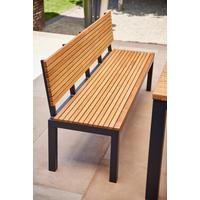 Gartenbank Holz N86394 3-Sitzer - Anthrazit/Robinienfarben, KONVENTIONELL, Holz/Metall (180/84/157,5cm) - Siena Garden