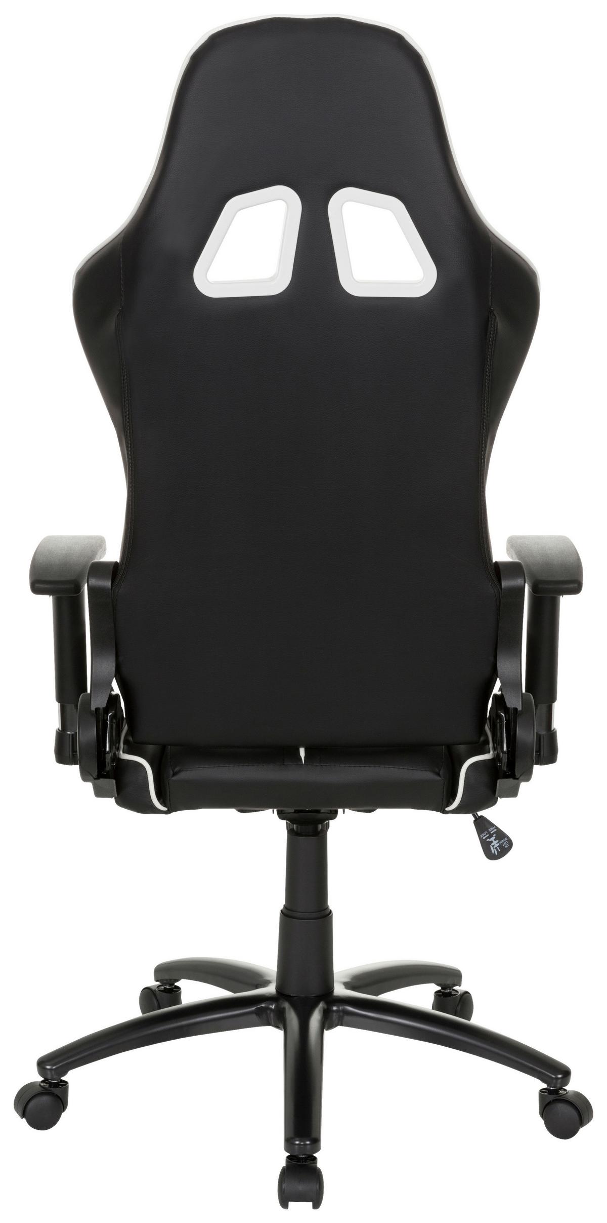 Gamingstuhl League Pro Schwarz/weiß - Schwarz/Weiß, MODERN, Kunststoff/Textil (72/138/63cm) - MID.YOU