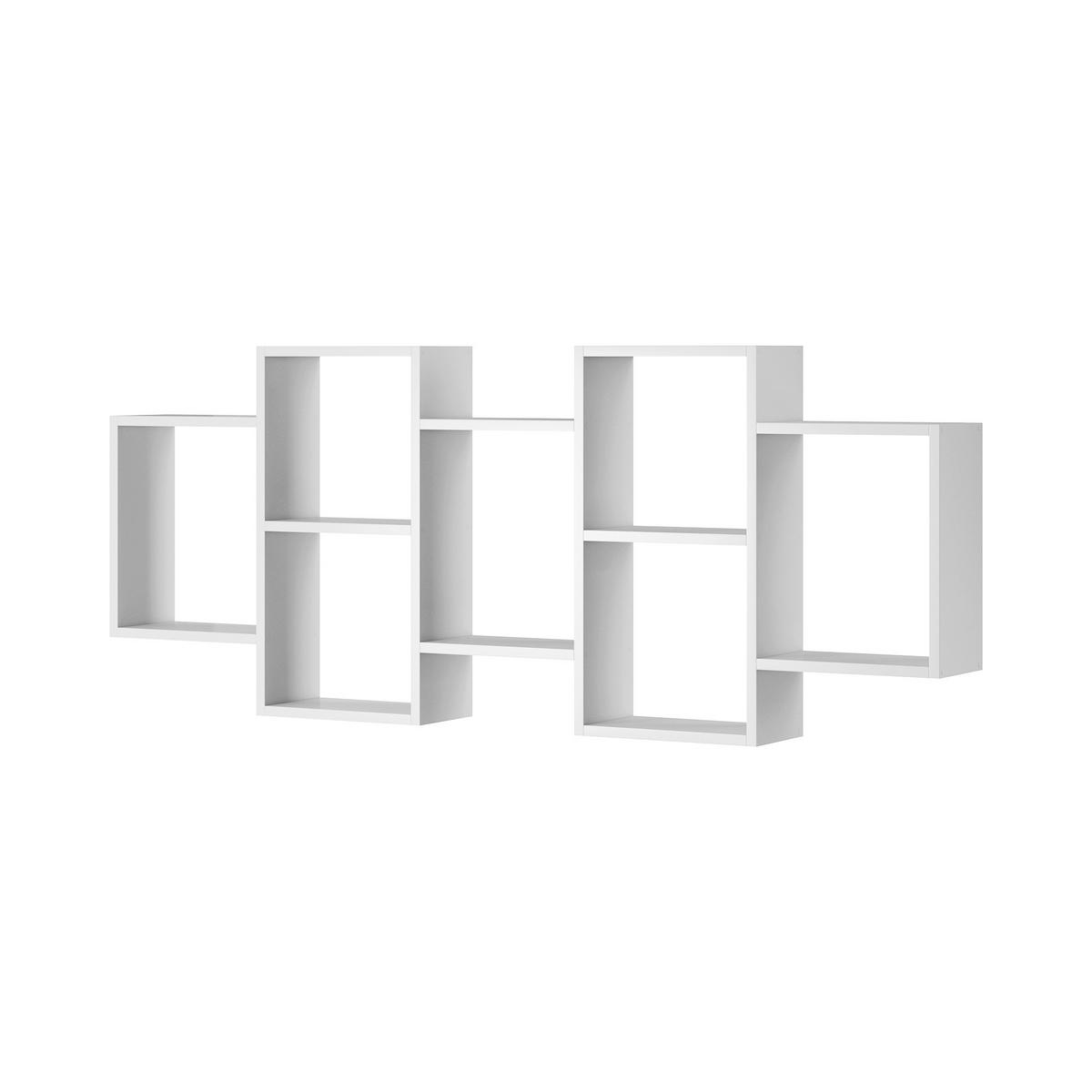 Wandregal Trio Weiß B: 160,8cm - Weiß, Basics, Holzwerkstoff (160,8/65/18cm)