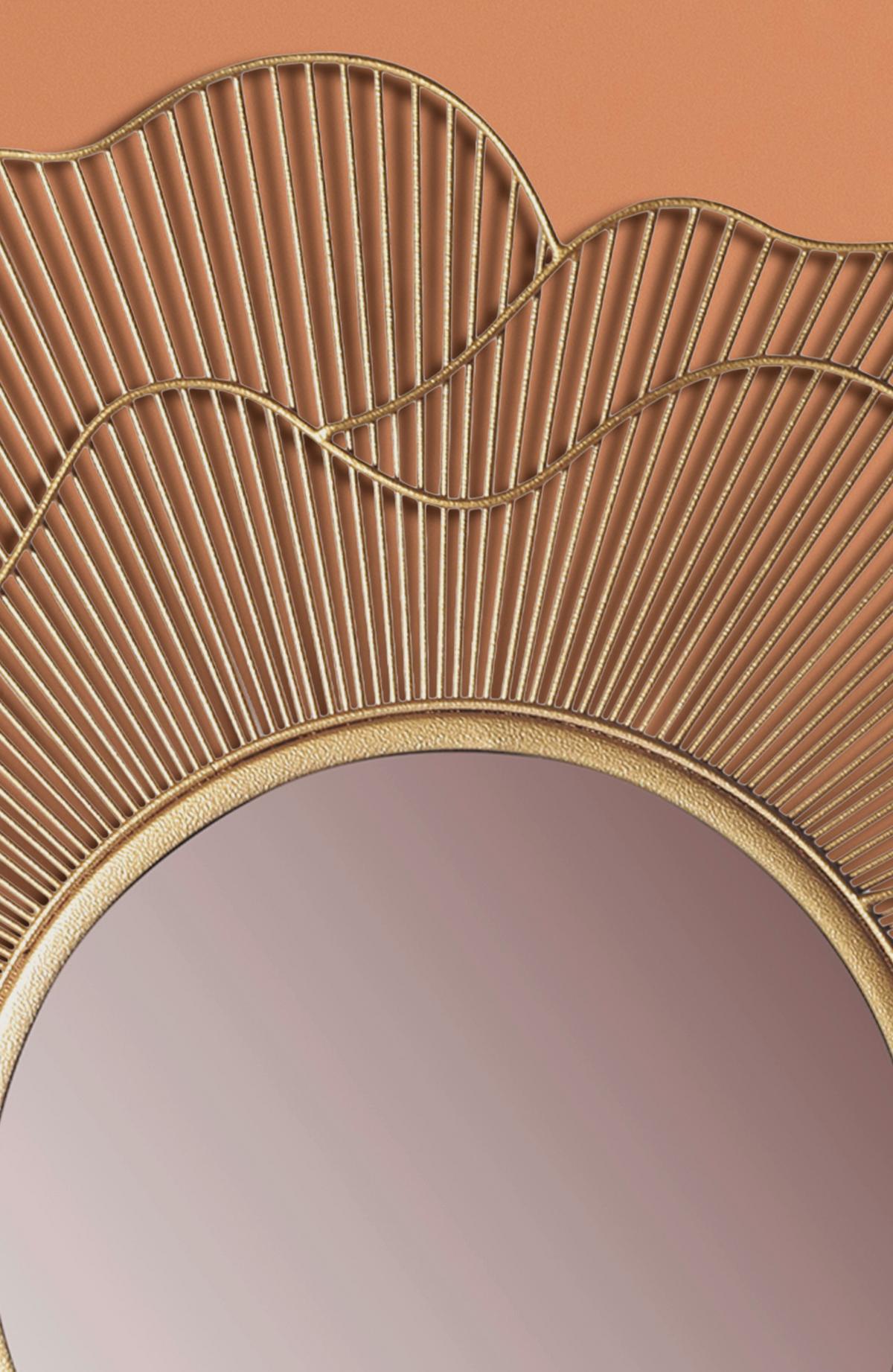 Wandspiegel Goldfarben B: 77 Cm - Goldfarben, Design, Glas/Metall (77/77/2,5cm) - MID.YOU