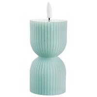 LED svíčka Gia - zelená, Basics, plast (7/12.5cm) - Modern Living