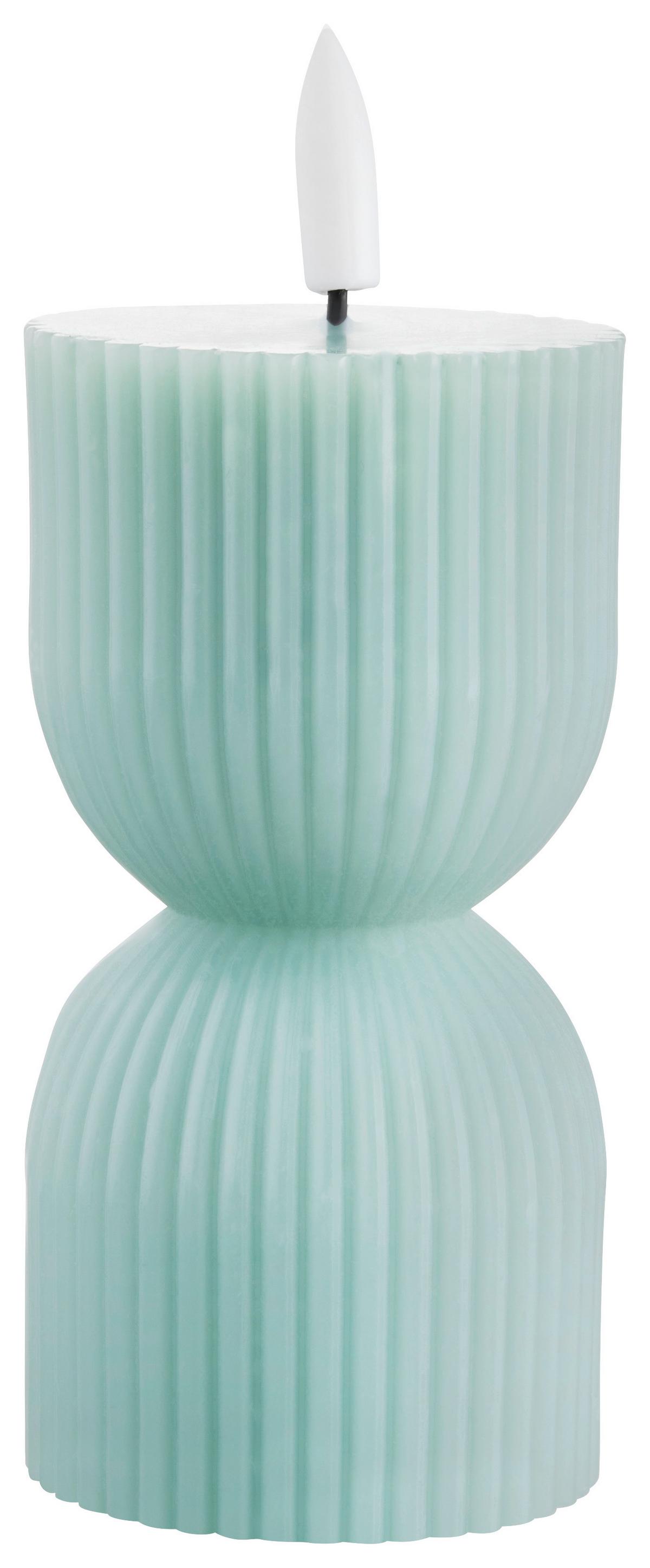 LED svíčka Gia - zelená, Basics, plast (7/12.5cm) - Modern Living