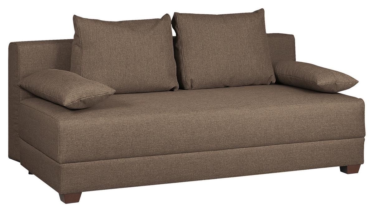 Schlafsofa Dingo, Braun B: 202 cm - Dunkelbraun/Braun, Design, Textil (202/85/110cm) - MID.YOU