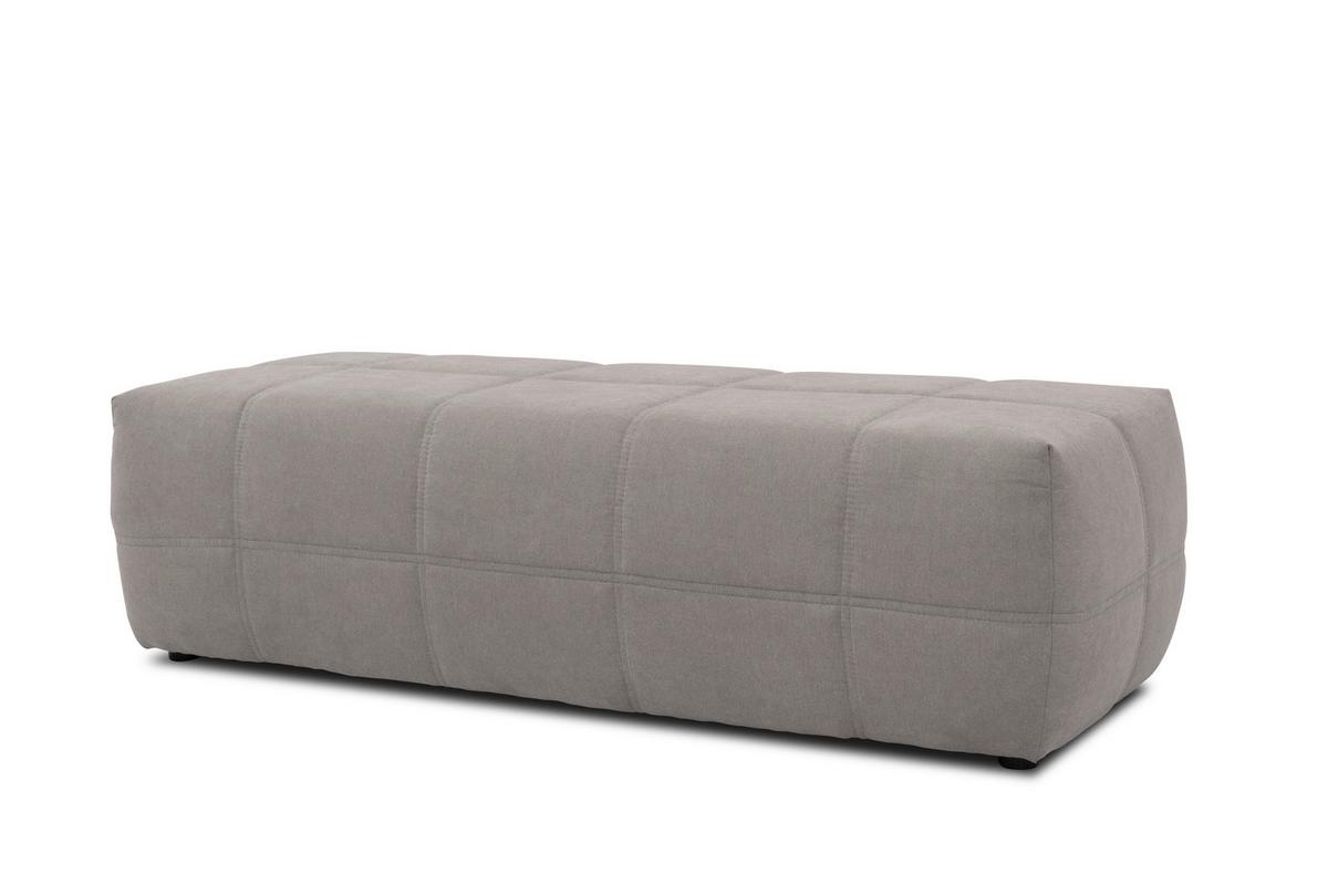 Hocker Brandon Silberfarben B: 150 cm - Silberfarben/Schwarz, Design, Textil (150/60/40cm) - MID.YOU