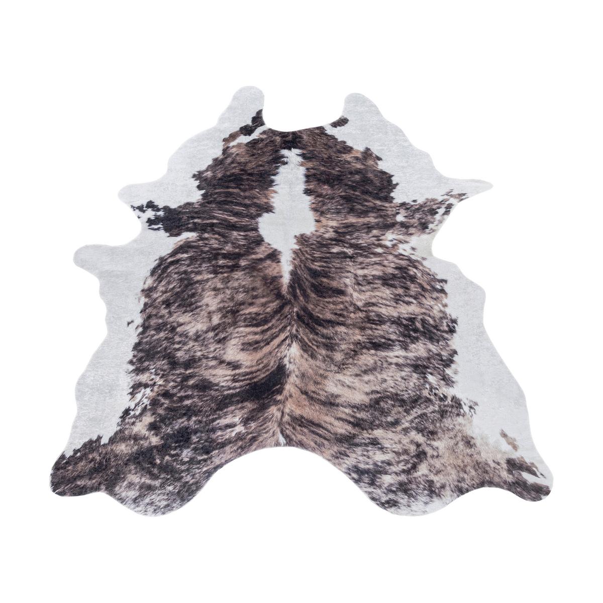 Fellteppich Etosha - Braun/Weiß, Design, Textil (100/135cm) - Novel