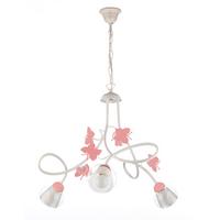 Kinderhängeleuchte 4924/3 - Pink/Weiß, Basics, Glas/Metall (65/80cm)