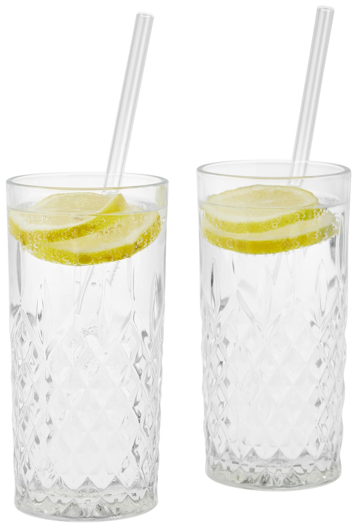Longdrinkglas Daniel 2er-Set, Je ca. 356 ml - Klar, KONVENTIONELL, Glas (356ml) - James Wood
