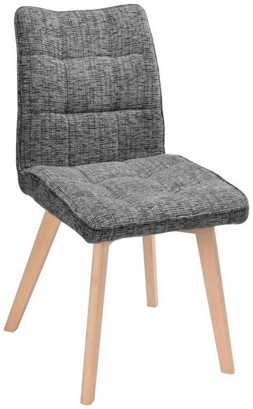 Stuhl Colin - Eichefarben/Grau, LIFESTYLE, Holz/Textil (45/88/62cm) - Livetastic