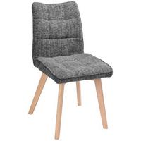 Stuhl Colin - Eichefarben/Grau, LIFESTYLE, Holz/Textil (45/88/62cm) - Livetastic