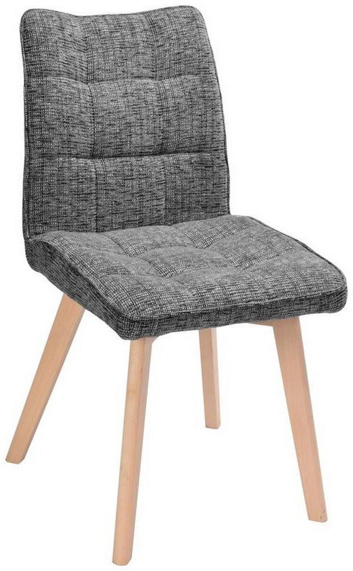 Stuhl-Set Colin - Eichefarben/Grau, LIFESTYLE, Holz/Textil (45/88/62cm) - Livetastic