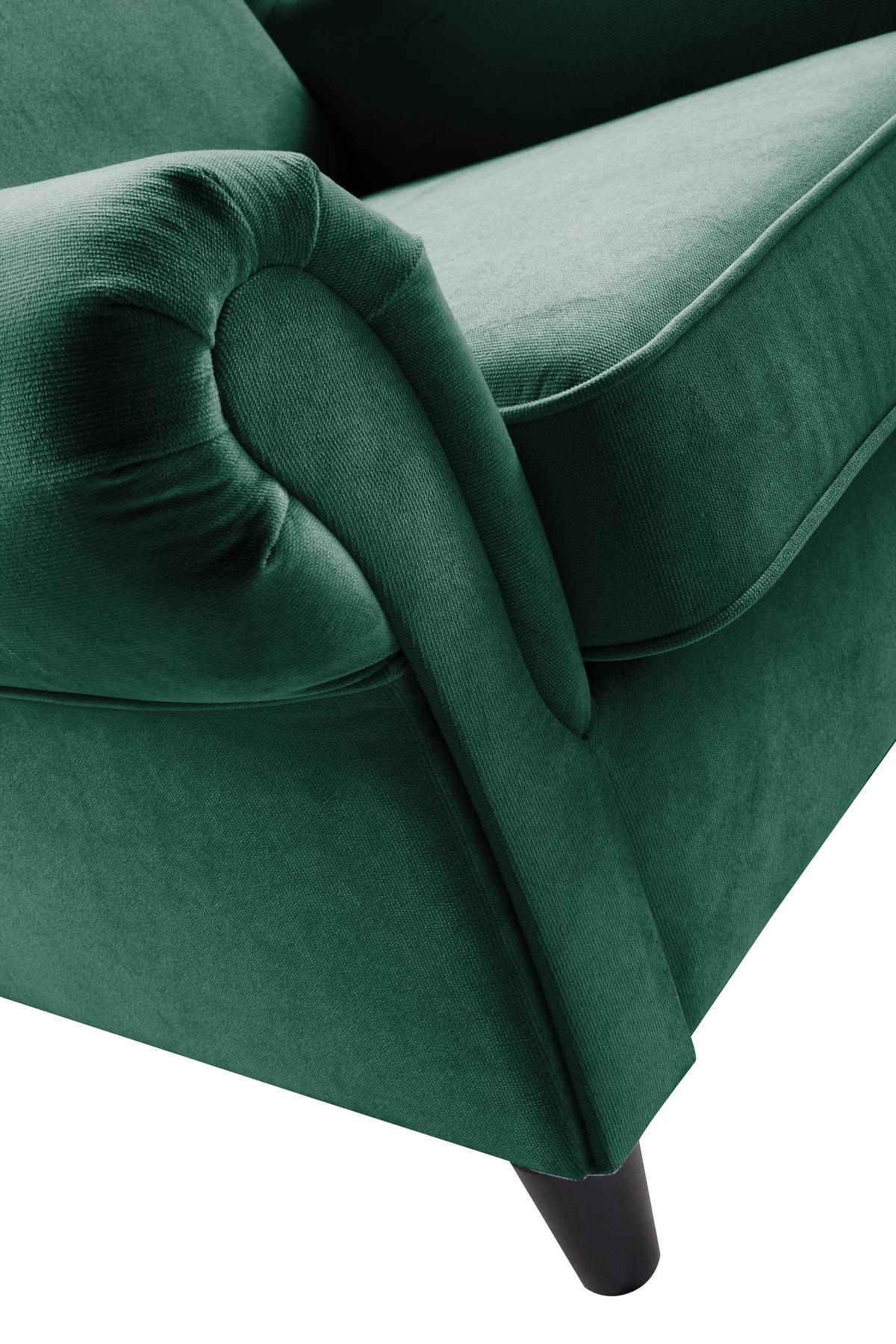 Ohrensessel Baron Grün B: 94 Cm - Schwarz/Grün, Design, Textil (94/112/92cm) - MID.YOU