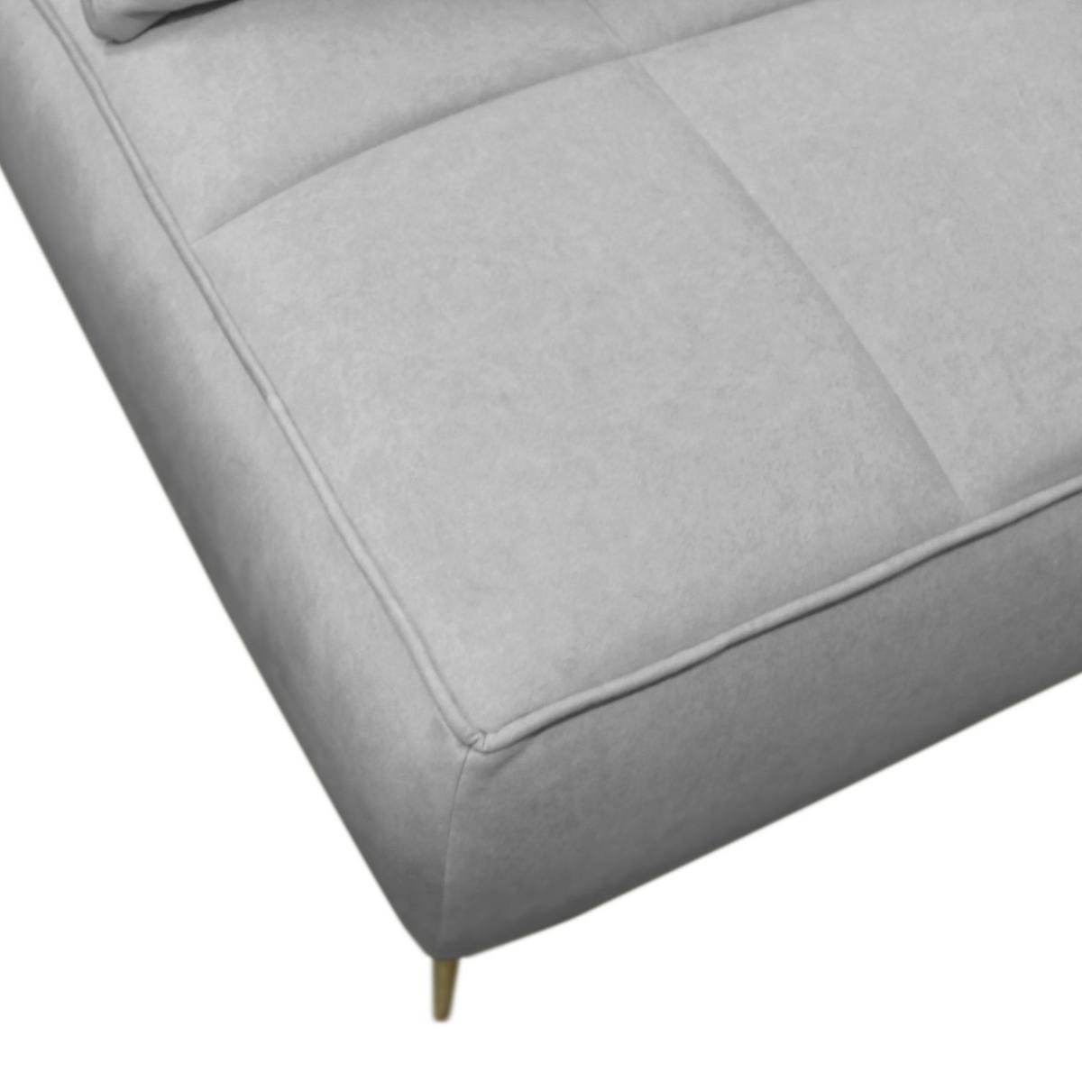 Schlafsofa Zoom Hellgrau B: 200 cm - Goldfarben/Hellgrau, Design, Textil (200/90/97cm) - MID.YOU