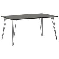 Schreibtisch Fynn Grau L: 160cm - Schwarz/Grau, Design, Holzwerkstoff/Metall (160/80/74cm) - MID.YOU