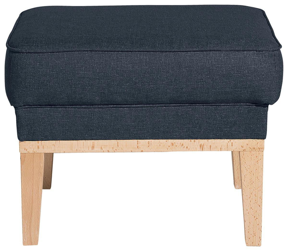Hocker Angelo - Naturfarben/Dunkelblau, KONVENTIONELL, Textil (50/41/41cm) - Max Winzer