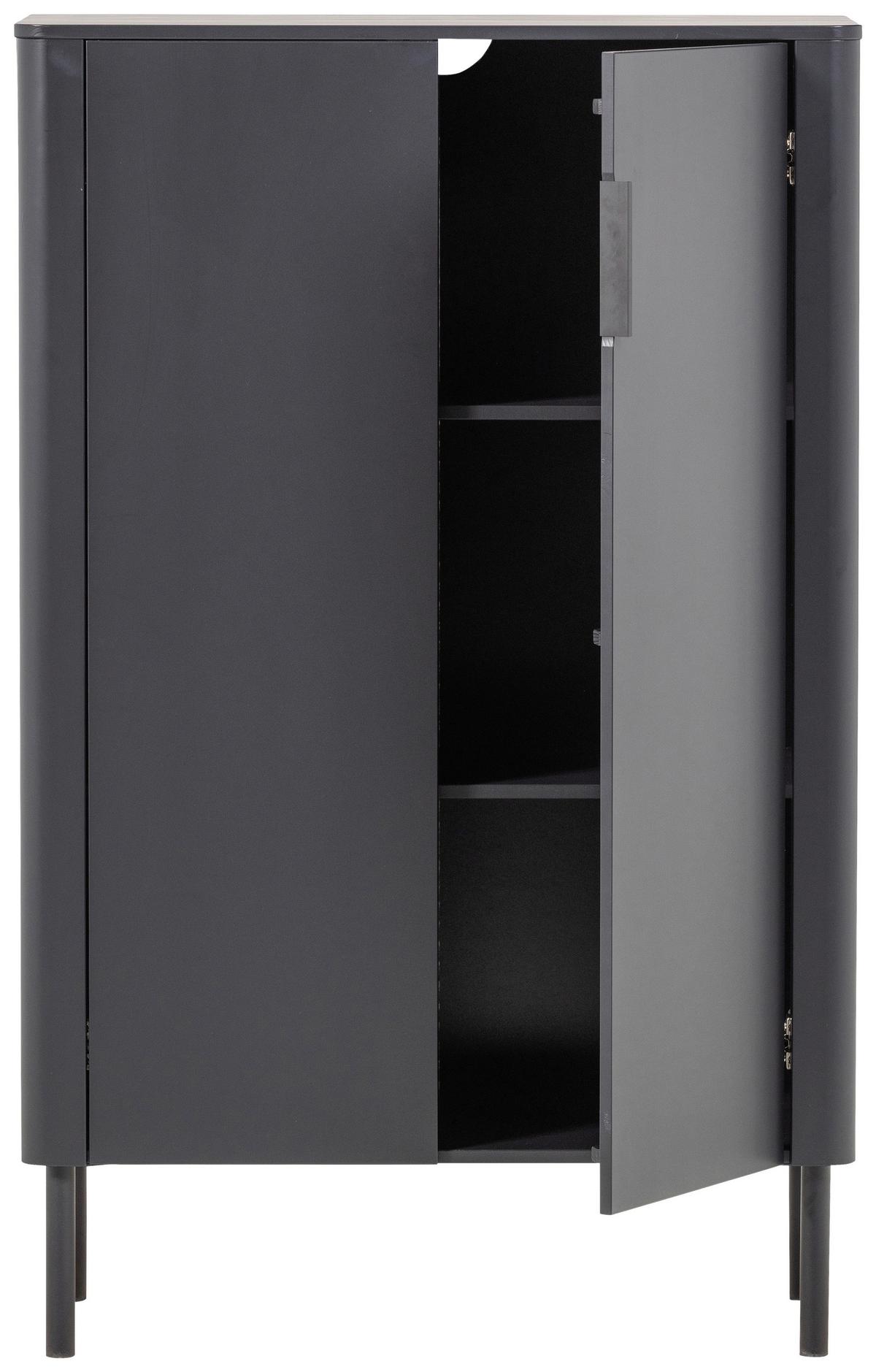 Schuhschrank Gunnar Schwarz B: 85 Cm - Schwarz, Design, Holz (85/135/39cm) - Livetastic