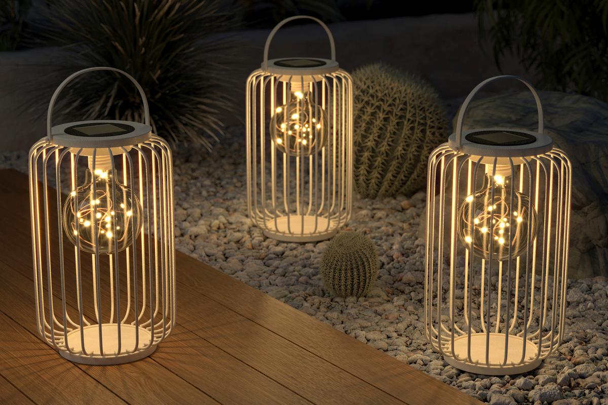 SOLÁRNÍ SVÍTIDLO LATI - černá, Romantický / Rustikální, kov/plast (17.5/17.5/27-35cm) - Mömax