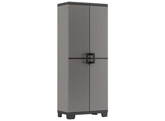 Kunststoffschrank Up Hoch - Schwarz/Grau, KONVENTIONELL, Kunststoff (68/173/39cm) - Keter Kunststoffschrank Up Hoch - Schwarz/Grau, KONVENTIONELL, Kunststoff (68/173/39cm) - Keter