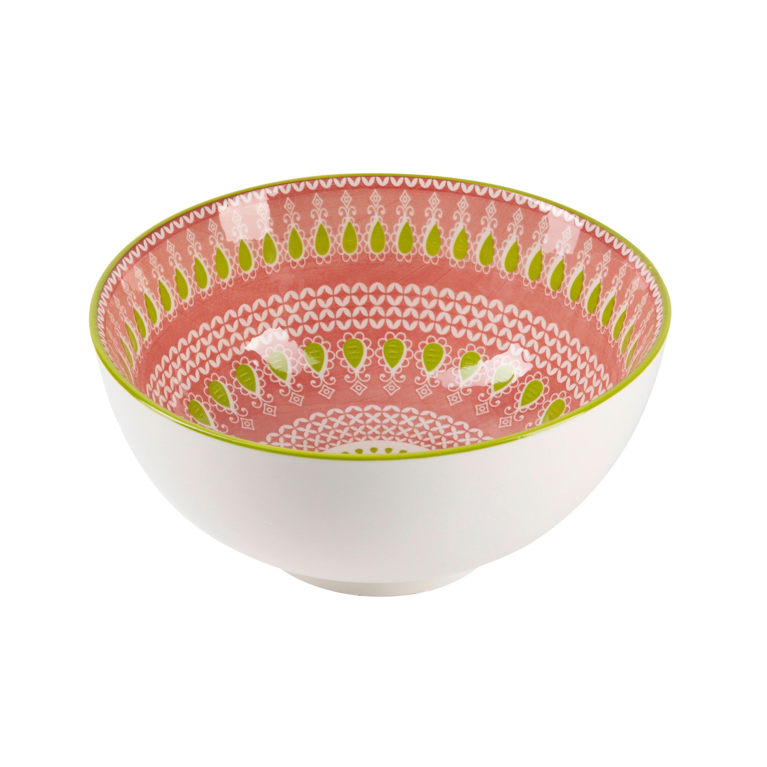 Miska na müsli Maja, 600ml - zelená/červená, Lifestyle, keramika (15,2/7,5cm) - Modern Living