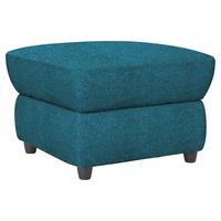 Polsterhocker Boston Blau Chenille - Blau/Schwarz, KONVENTIONELL, Textil (68/45/68cm) - Livetastic