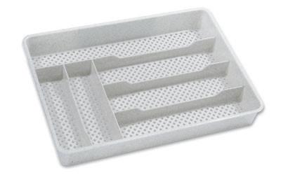 Besteckbox Durchbrochen - Blau/Weiß, KONVENTIONELL, Kunststoff (25/4,5/35cm) Besteckbox Durchbrochen - Blau/Weiß, KONVENTIONELL, Kunststoff (25/4,5/35cm)