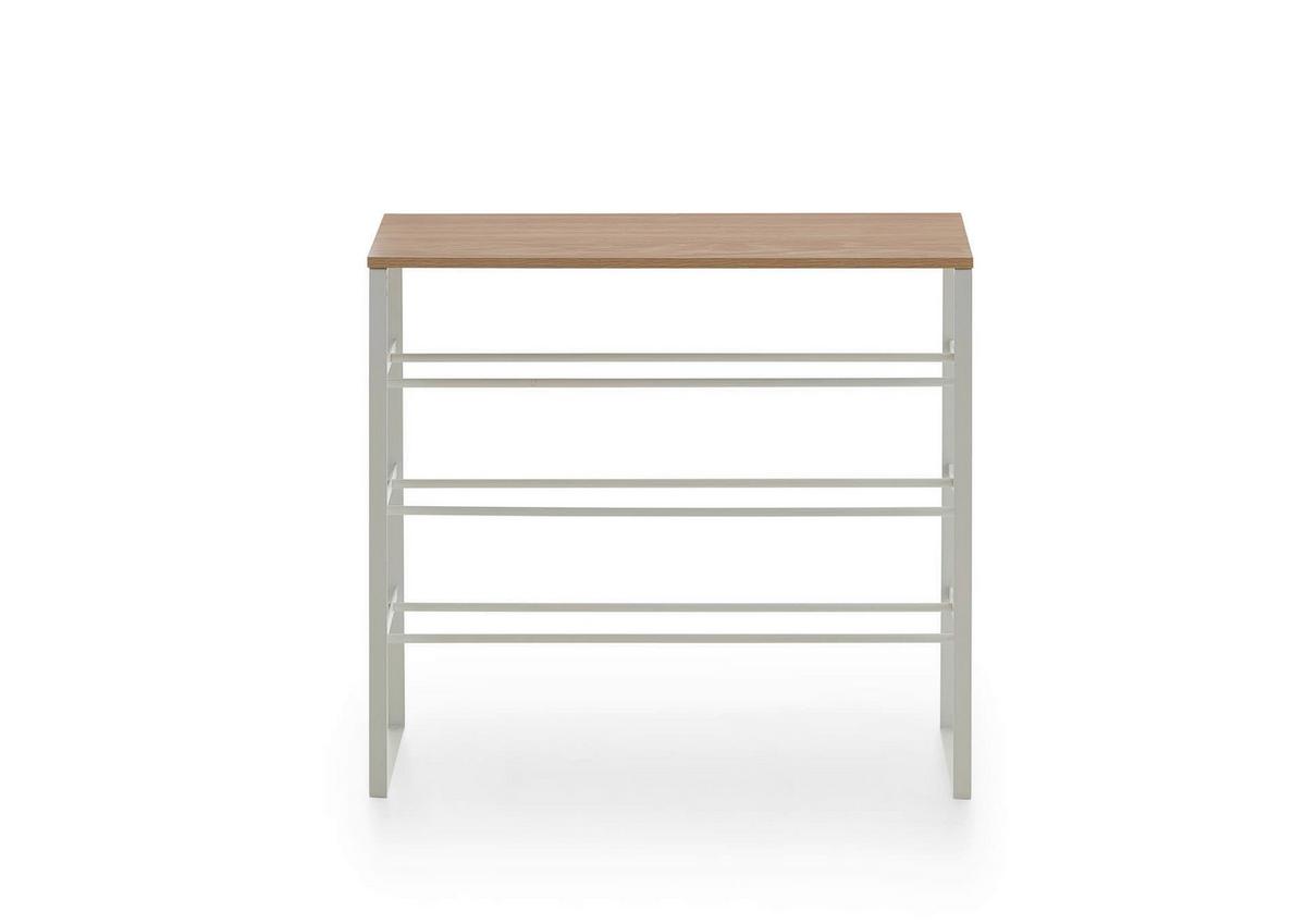 Schuhregal Eiche Artisan B: 66 Cm - Eiche Artisan/Grau, Design, Holzwerkstoff/Metall (66/61/25cm) - MID.YOU