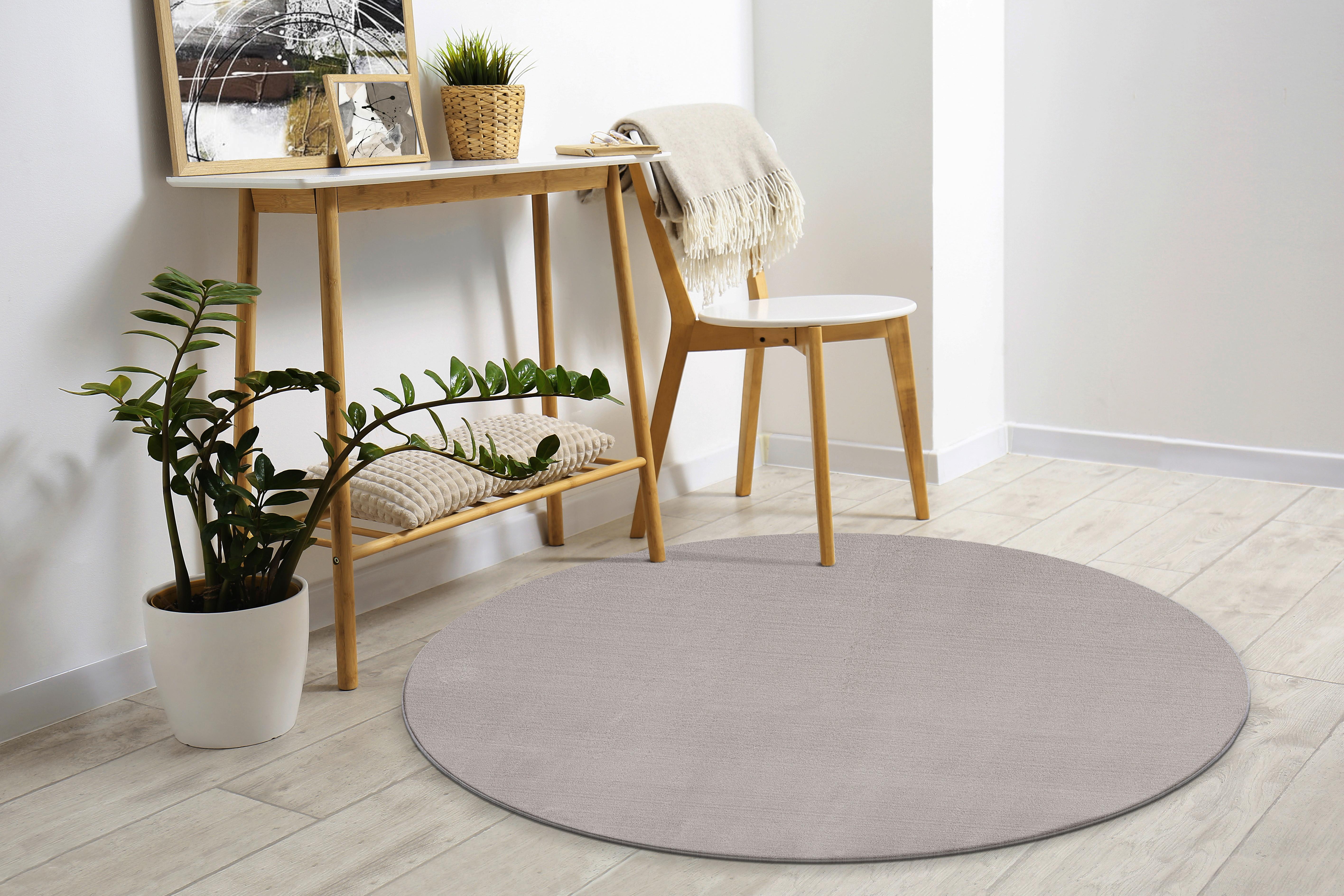 Fellteppich Loft - Sandfarben, KONVENTIONELL, Textil (120cm)
