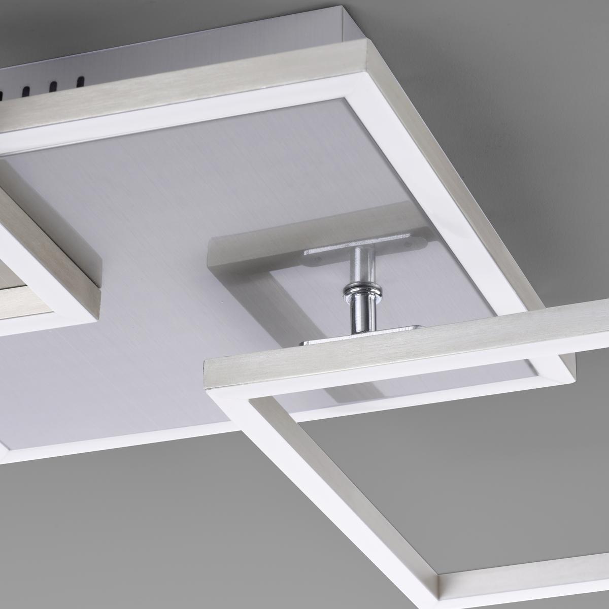 LED-Deckenleuchte Iven L: 75 cm, drehbar - Silberfarben, Basics, Kunststoff/Metall (75/45/7,3cm)