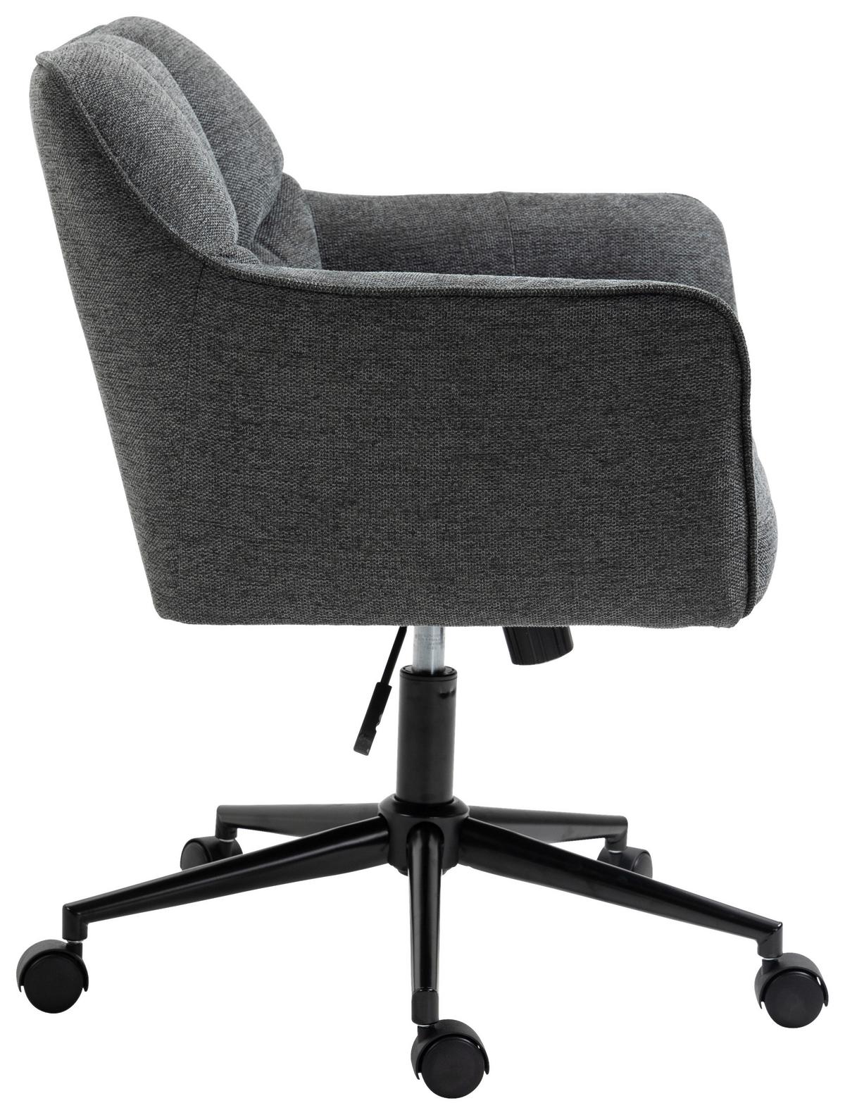 Drehstuhl Anton - Schwarz/Grau, MODERN, Kunststoff/Textil (64/90/62cm) - Livetastic