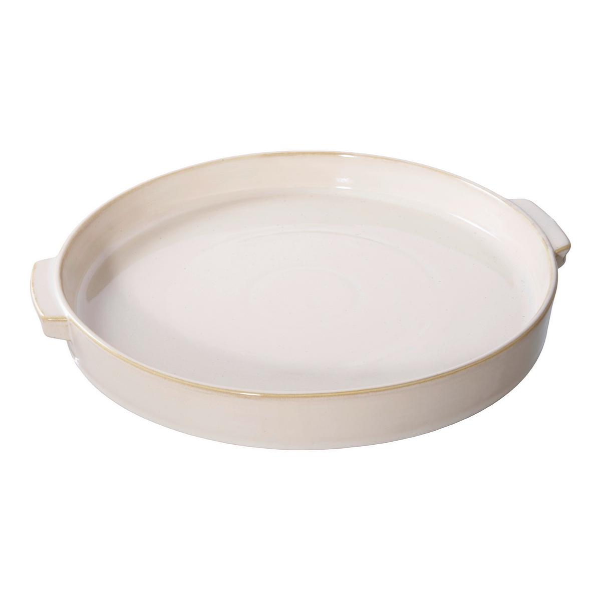 Serviertablett Tray Weiß B: 37 cm - Weiß, Design, Keramik (37/4.5/37cm)