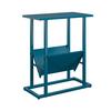 Beistelltisch Metall Blau H: 59 cm - Blau, Design, Papier/Holzwerkstoff (49/59/28cm) - MID.YOU